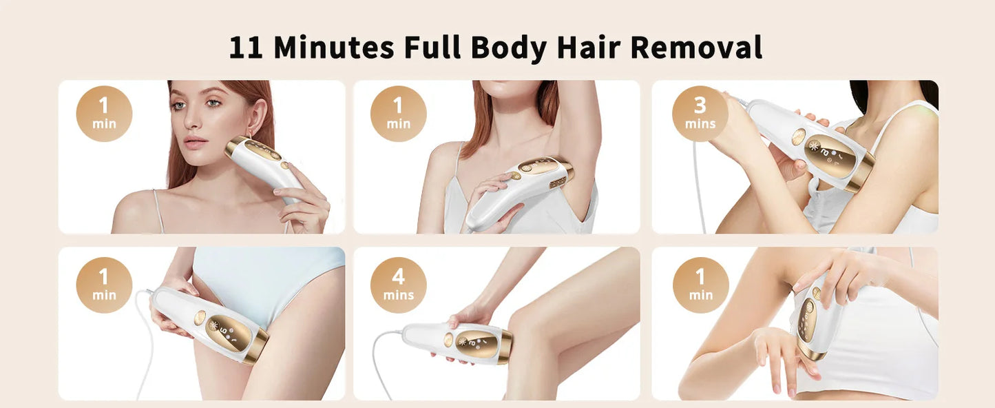 Unlimited Flashes Painless Epilator IPL Hair Remover