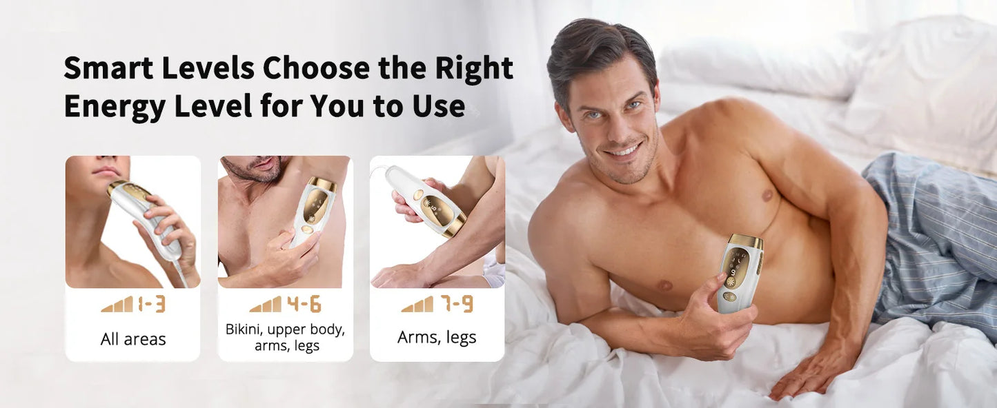 Unlimited Flashes Painless Epilator IPL Hair Remover