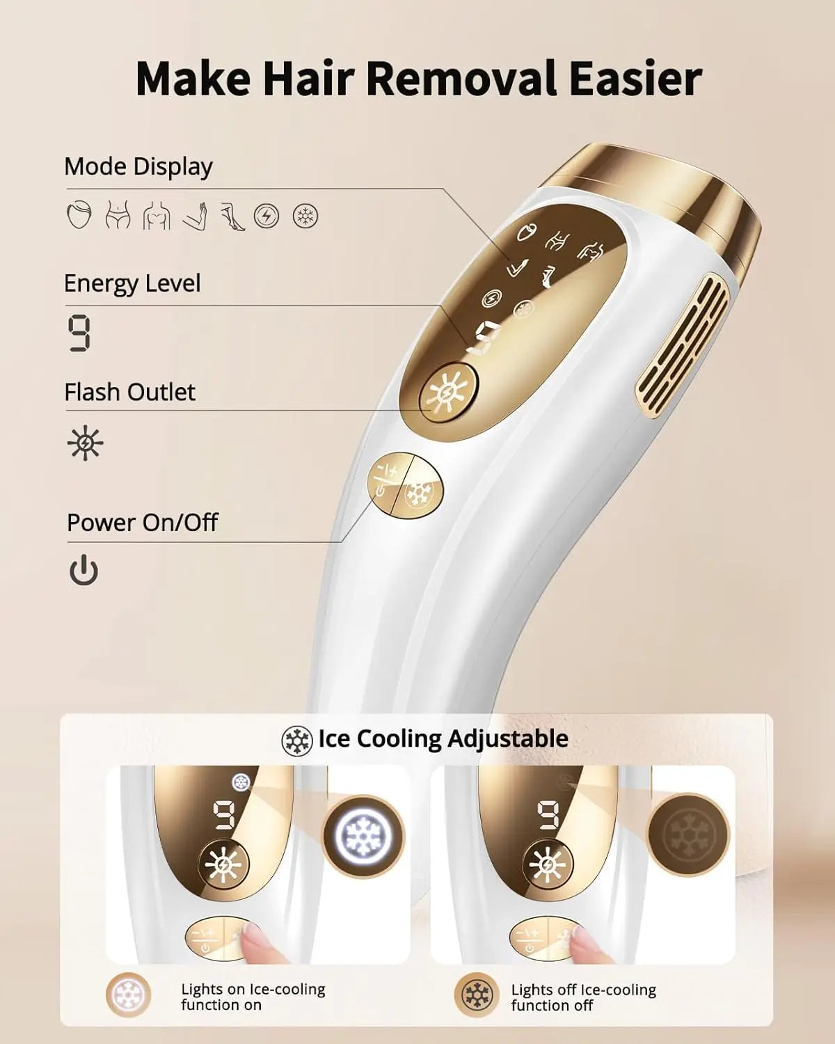 Unlimited Flashes Painless Epilator IPL Hair Remover